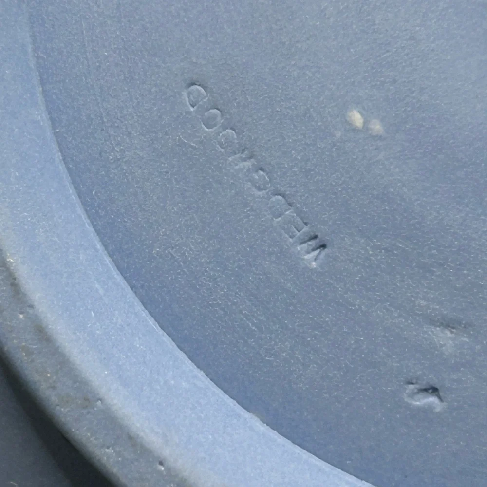 VTG Wedgwood England Blue Jasperware Collectible Greco Roman Motif Teapot, Lid - Picture 11 of 16